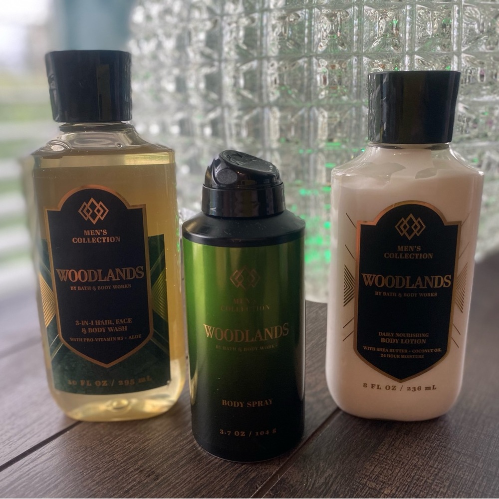 Bath & Body Works WOODLANDS Men's Collection Lot of 3