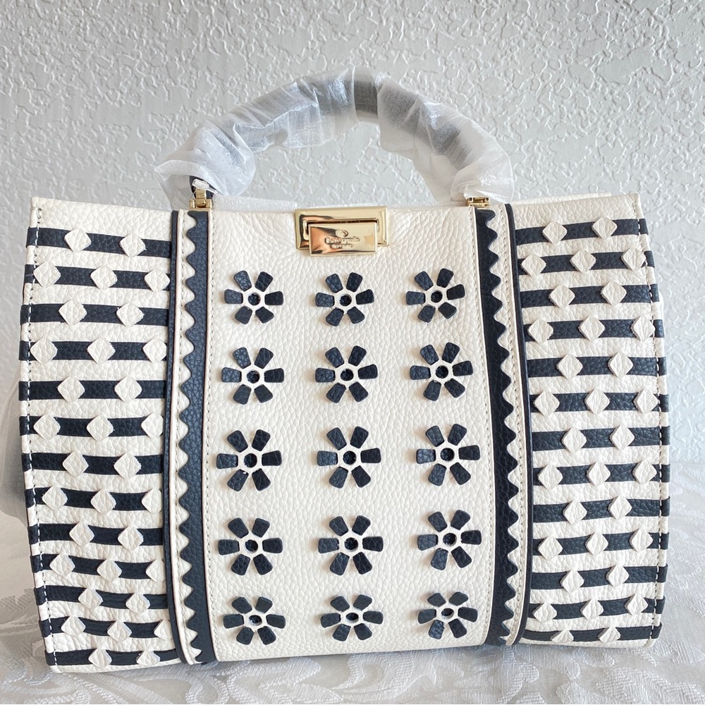 Kate spade black white leather bag