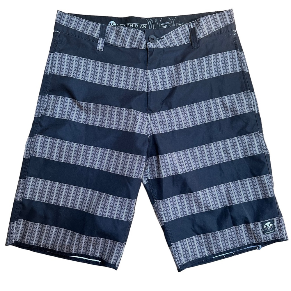 Vans Vanphibian Hybrid Board Shorts Black Grey Swim Mens Size 32