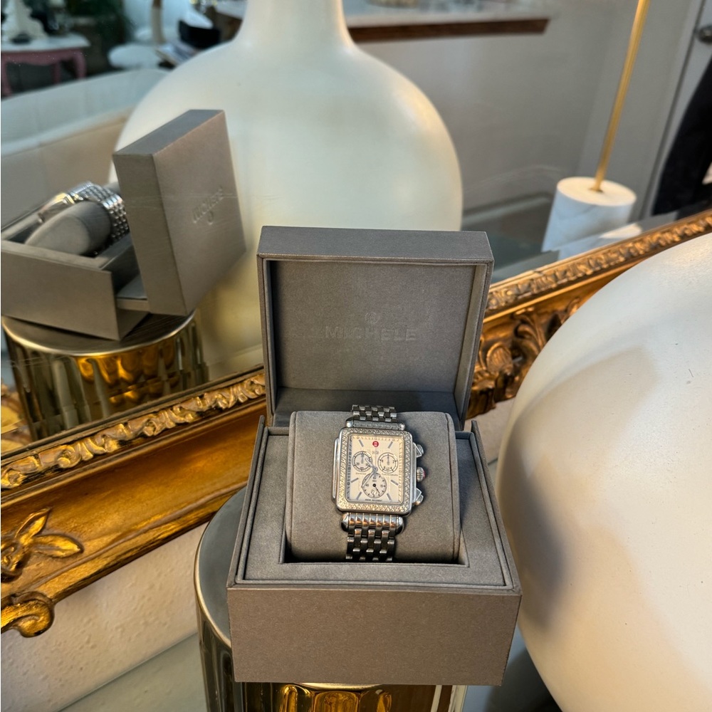 Michele XL Deco watch