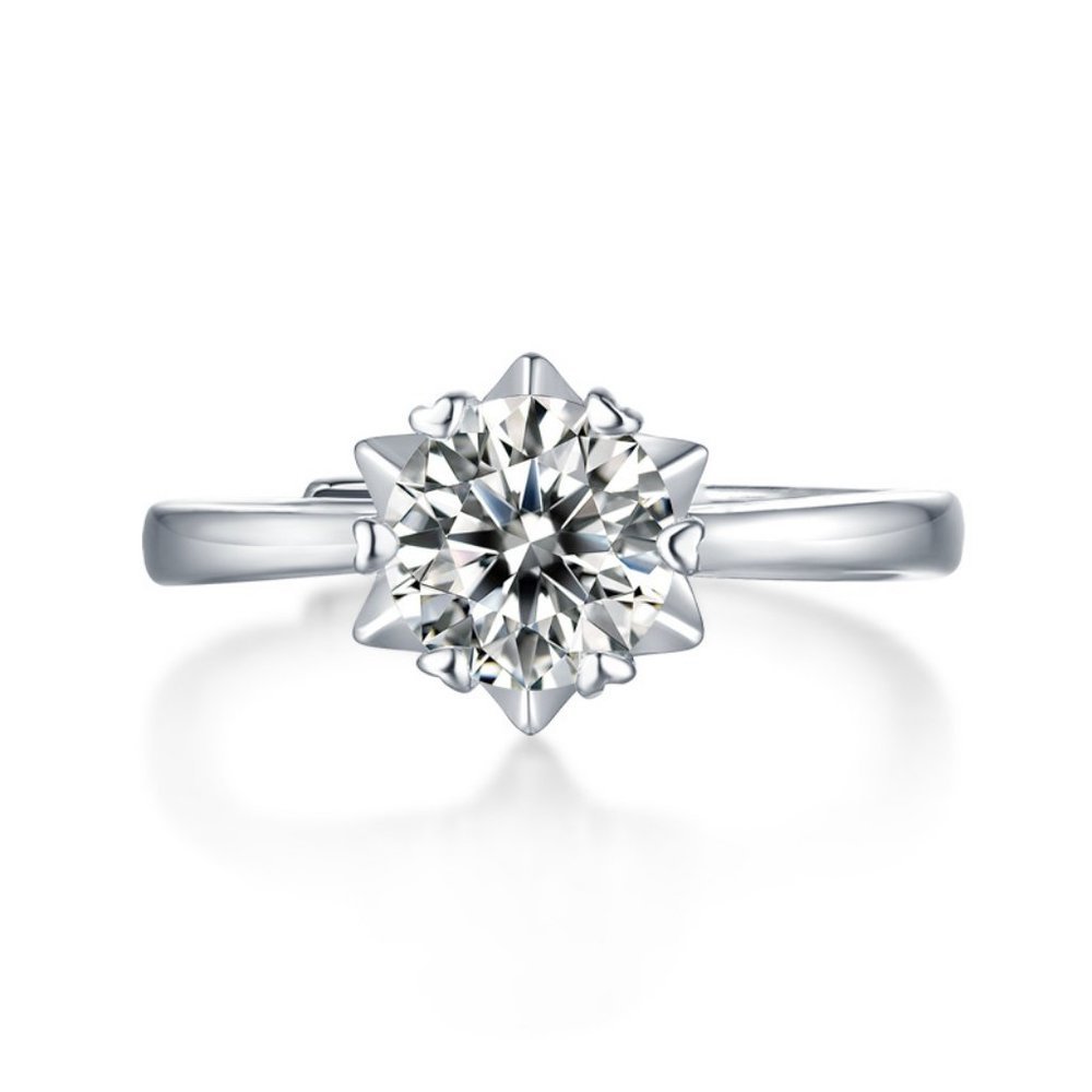 Certified 3ct. t.w. Moissanite Diamond Engagement Ring NEW - Picture 5 of 10