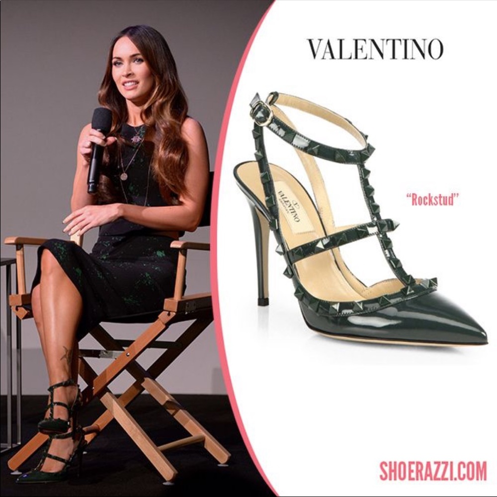 GREEN Valentino Garavani Rockstud Dark Green MINT