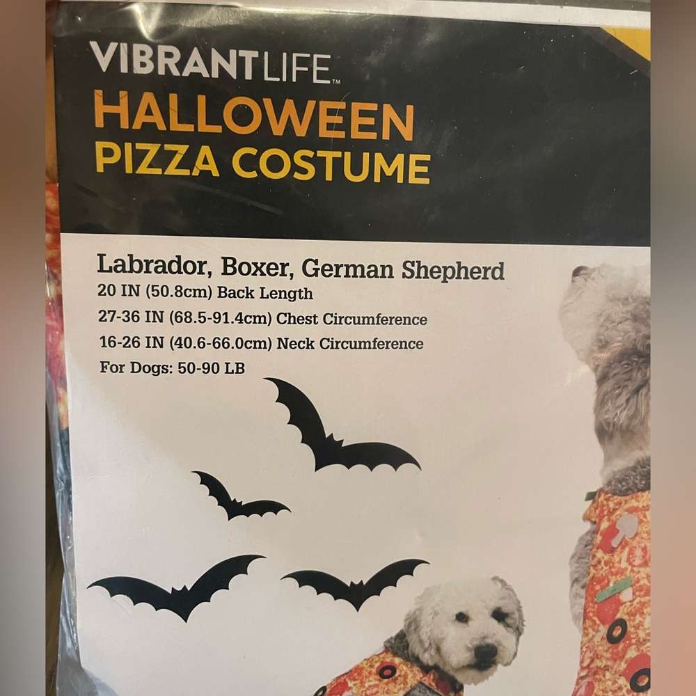 Vibrant Life Pizza Pet Halloween Costume NWT - Picture 2 of 5