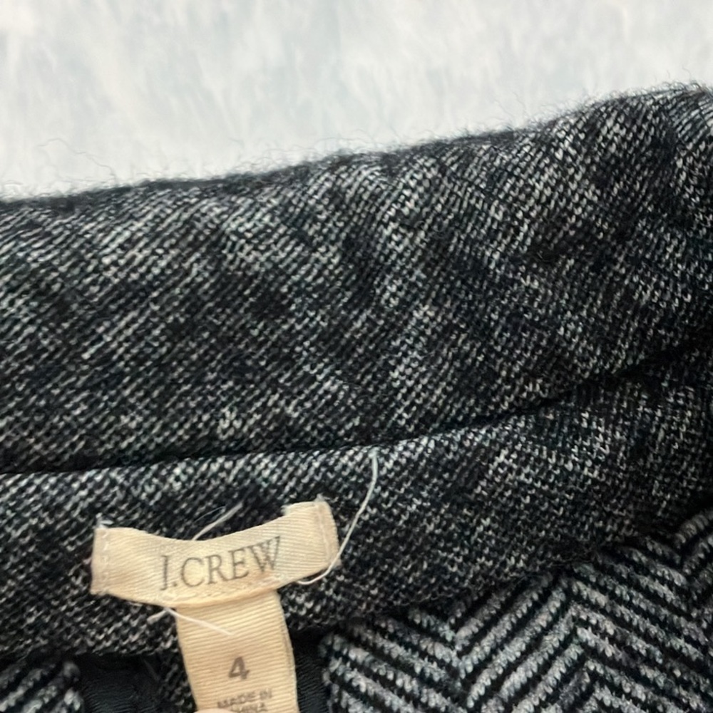 J. Crew Thandie Gray Marled Double Breasted Cropped Fitted Blazer, Size 4 - Picture 8 of 9