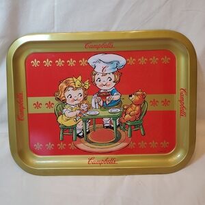 Campbells Kids Vintage 1998 Distressed Metal Tray