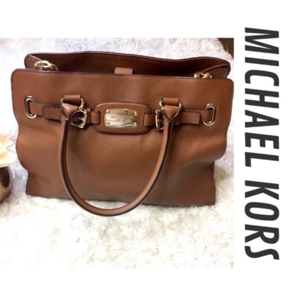 Michael Kors Hamilton Tote Satchel camel Tan Large