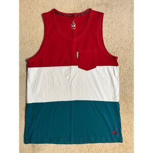 Color Block Air Jordon Embroidery Flight on Back Sleeveless Tank Size Medium