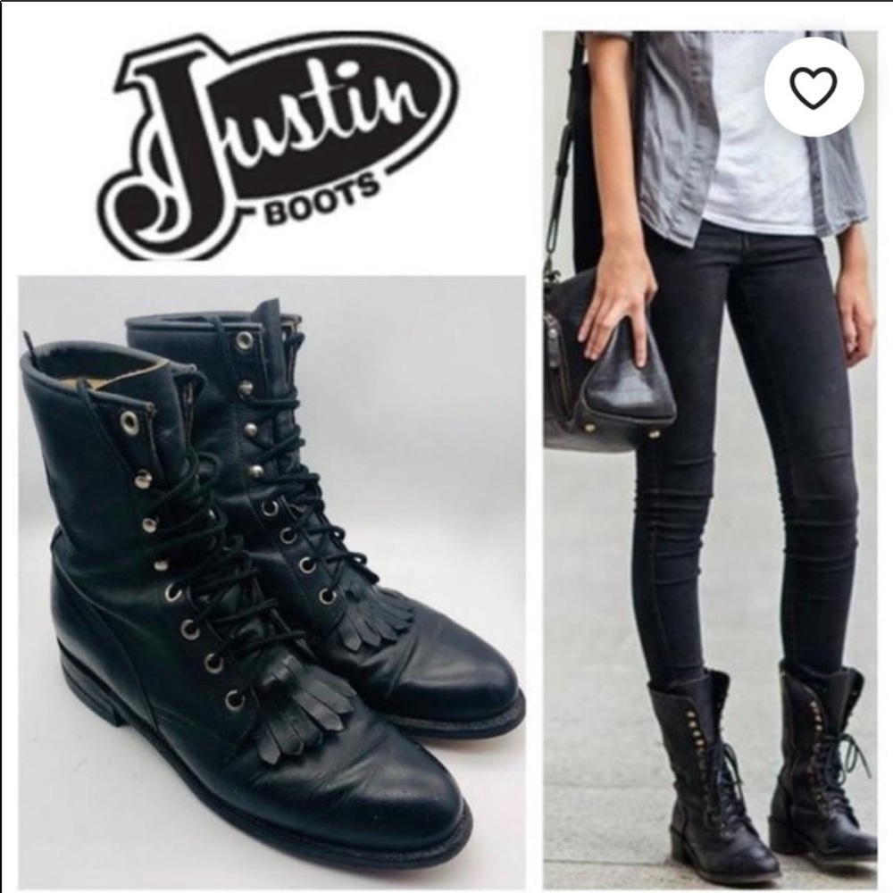 Justin Vintage Laredo Black Boots (Women)