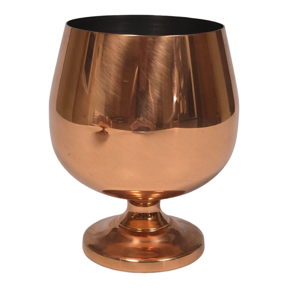 Coppercraft Guild Copper Brandy Snifter Goblet Vintage Boho Metal Barware Glass - Picture 2 of 8