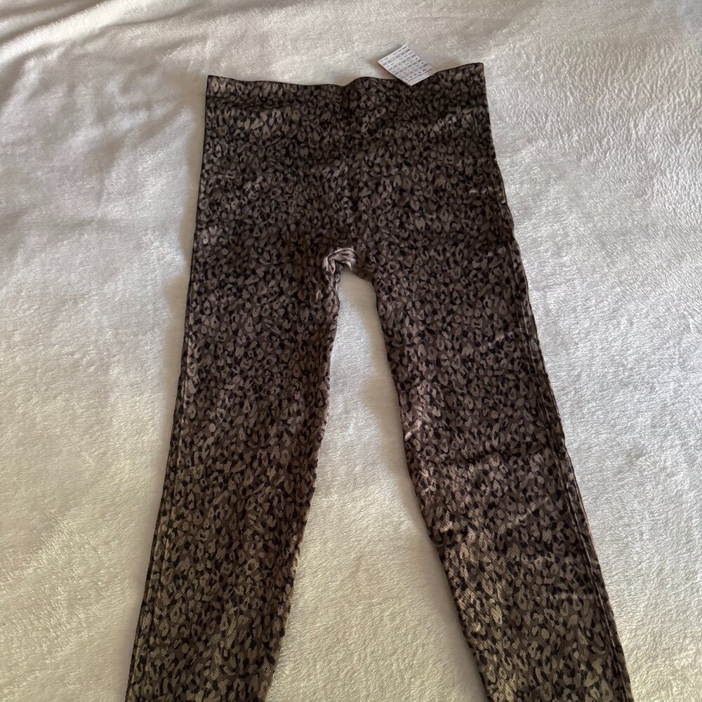 Spanx Leopard Print Look at me Now Leggings NWT - Picture 1 of 3