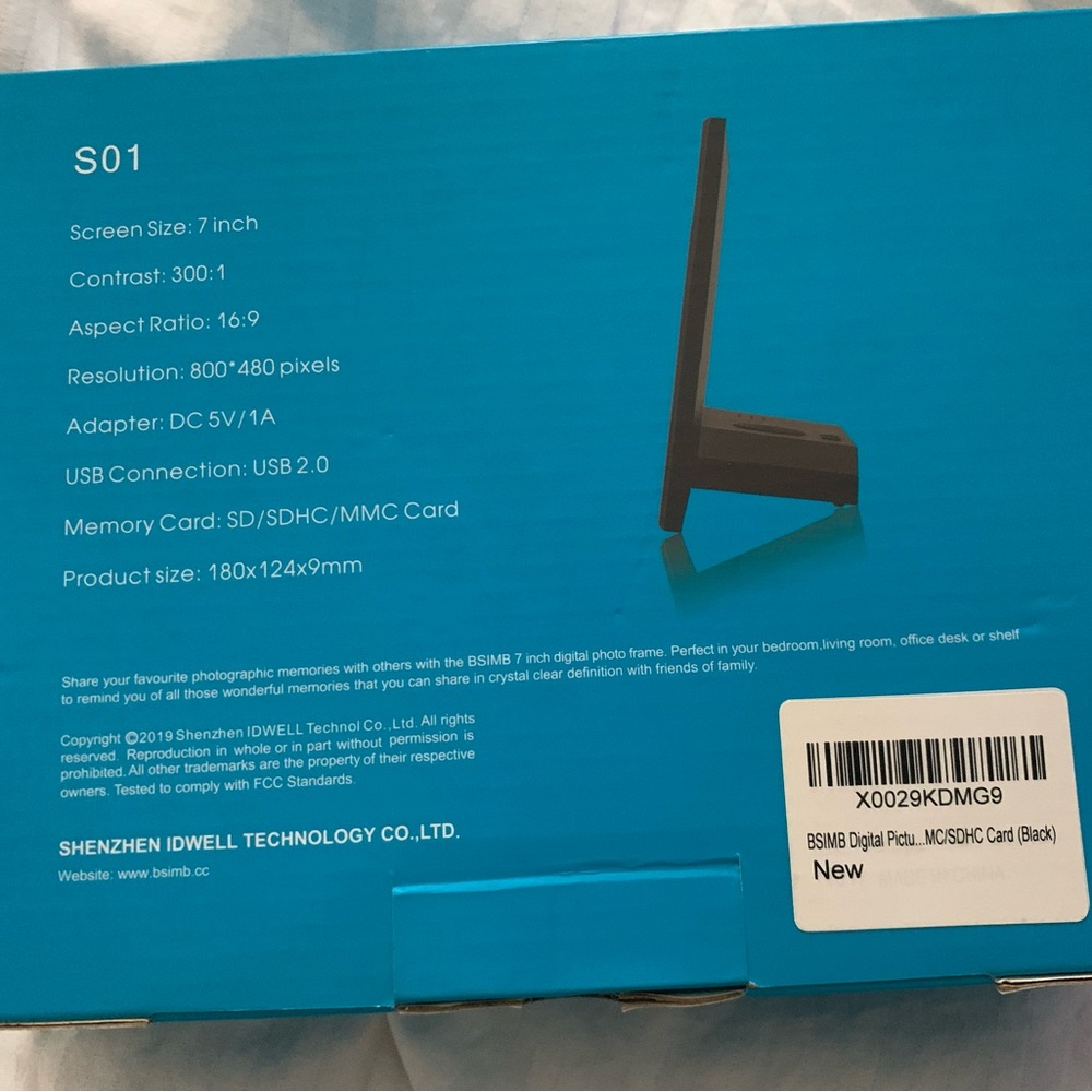 BSIMB S01 7” Slim Digital Photo Frame-Wi Fi-Remote - Picture 2 of 4