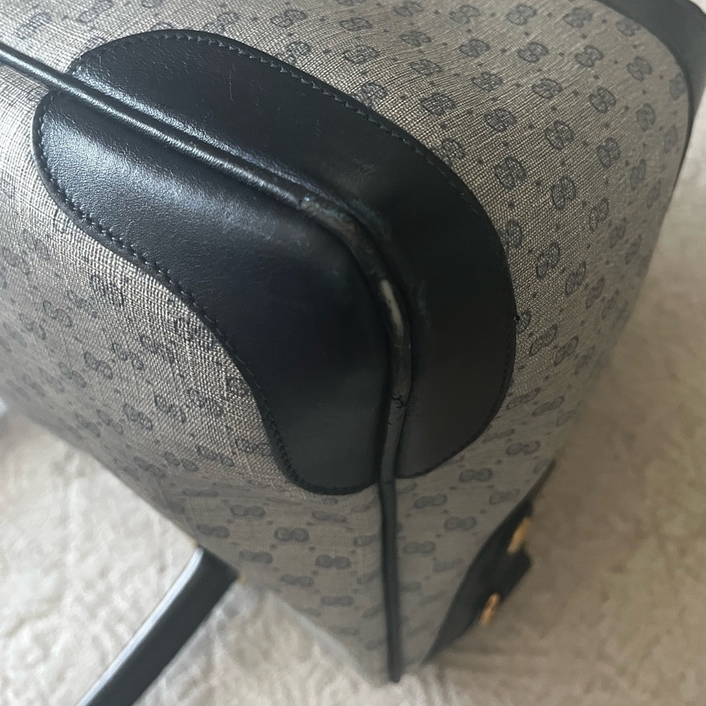 Gucci Vintage Boston Bag in Navy - Picture 6 of 16