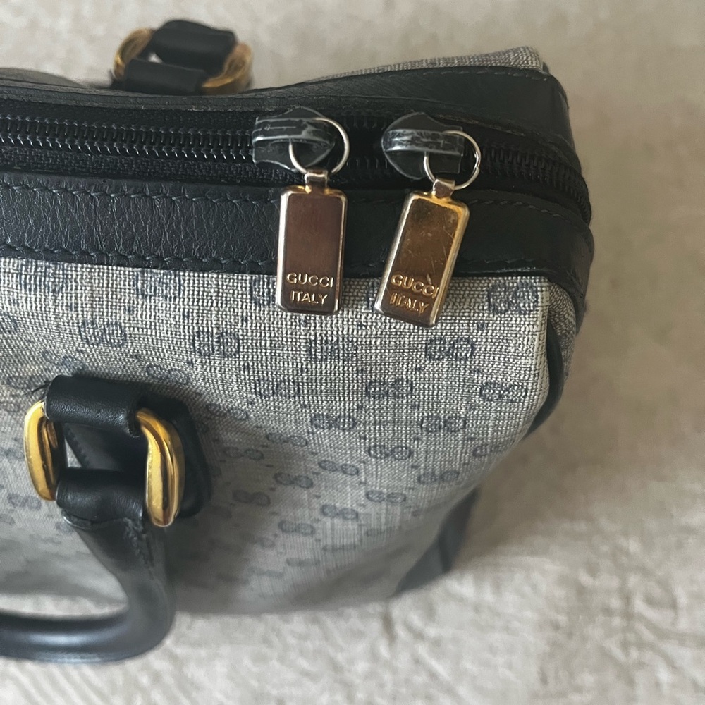 Gucci Vintage Boston Bag in Navy - Picture 9 of 16