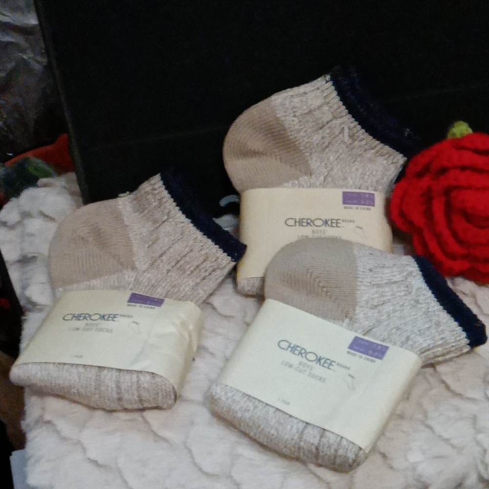 NWT set of three boys low cut sock