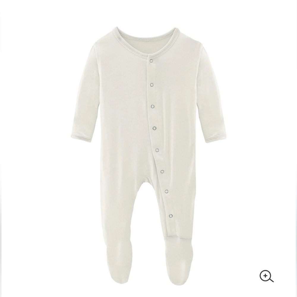 Kickee pants Footie basic with Snaps in Natural