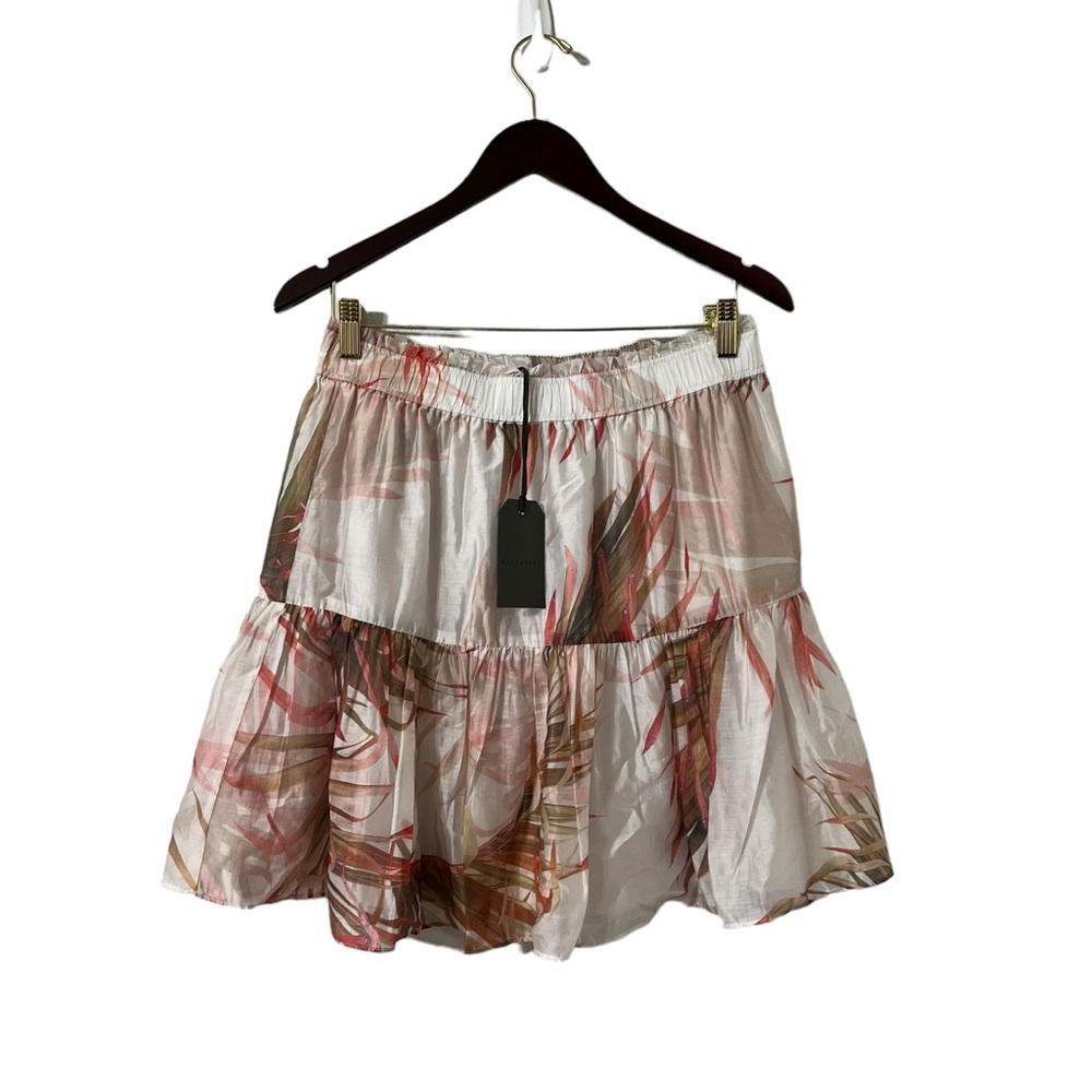 NWT ALL SAINTS Mae Luar Floral Ruffle Pink Skirt - Picture 6 of 10