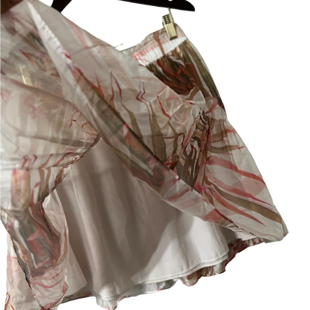 NWT ALL SAINTS Mae Luar Floral Ruffle Pink Skirt - Picture 8 of 10