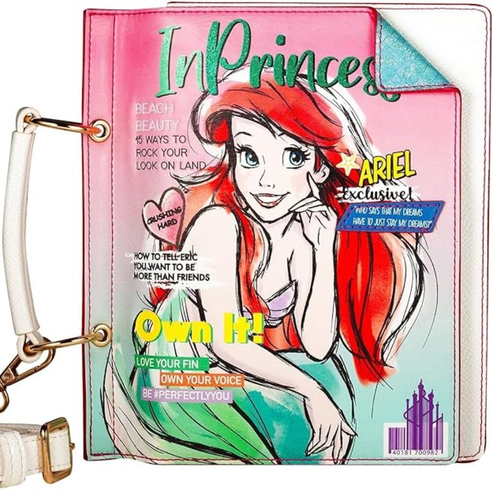 NWT Danielle Nicole X Disney Little Mermaid Ariel Magazine Crossbody Bag
