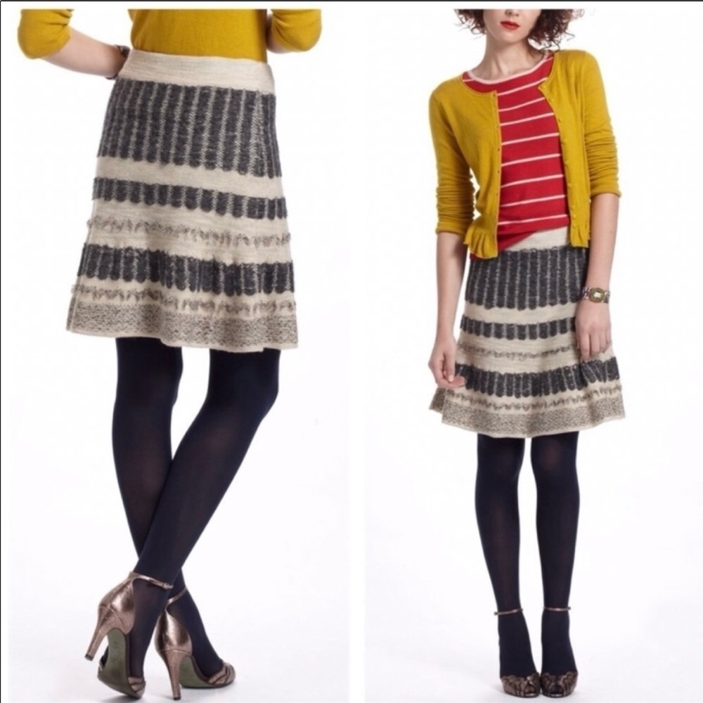 ANTHROPOLOGIE SPARROW Wool Blend Vermatt Sweater Skirt—SZ. XS