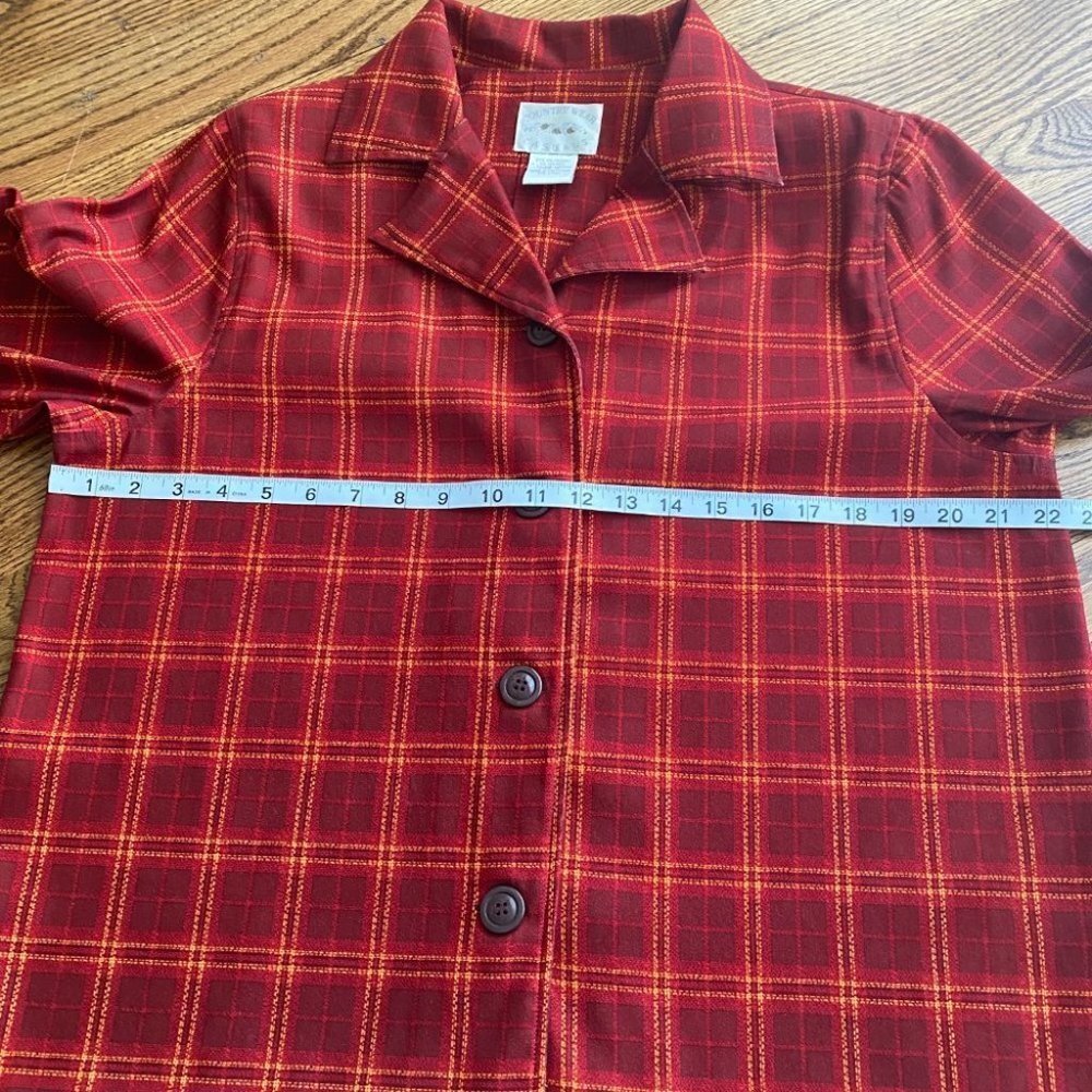Country Wear Casuals Oversized Plaid Blouse Jacket - Picture 5 of 13