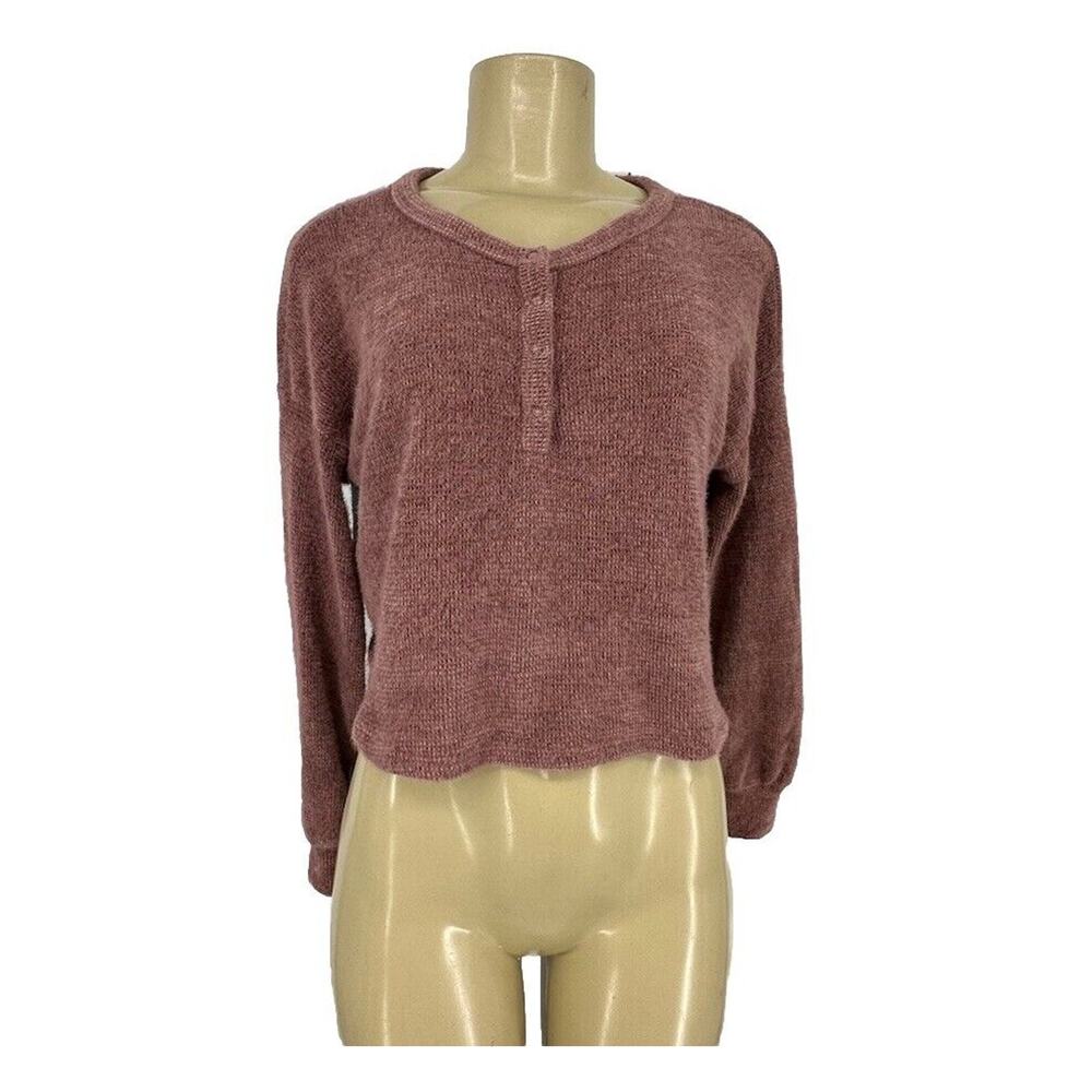 Hollister XS Women Pullover Cropped Sweater Soft Long Sleeve 27-15