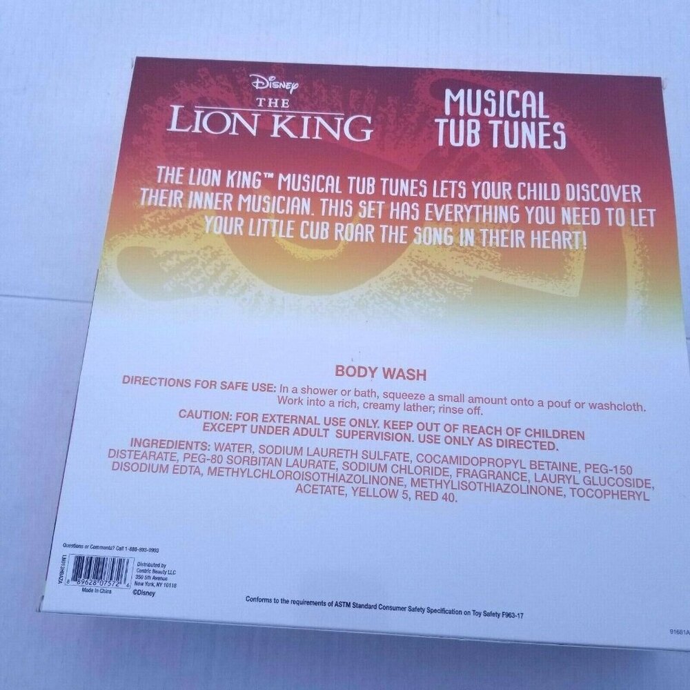 Disney The Lion King Musical Tub Tunes Children’s Bath Set Body Wash Ages 3+ NEW - Picture 2 of 3
