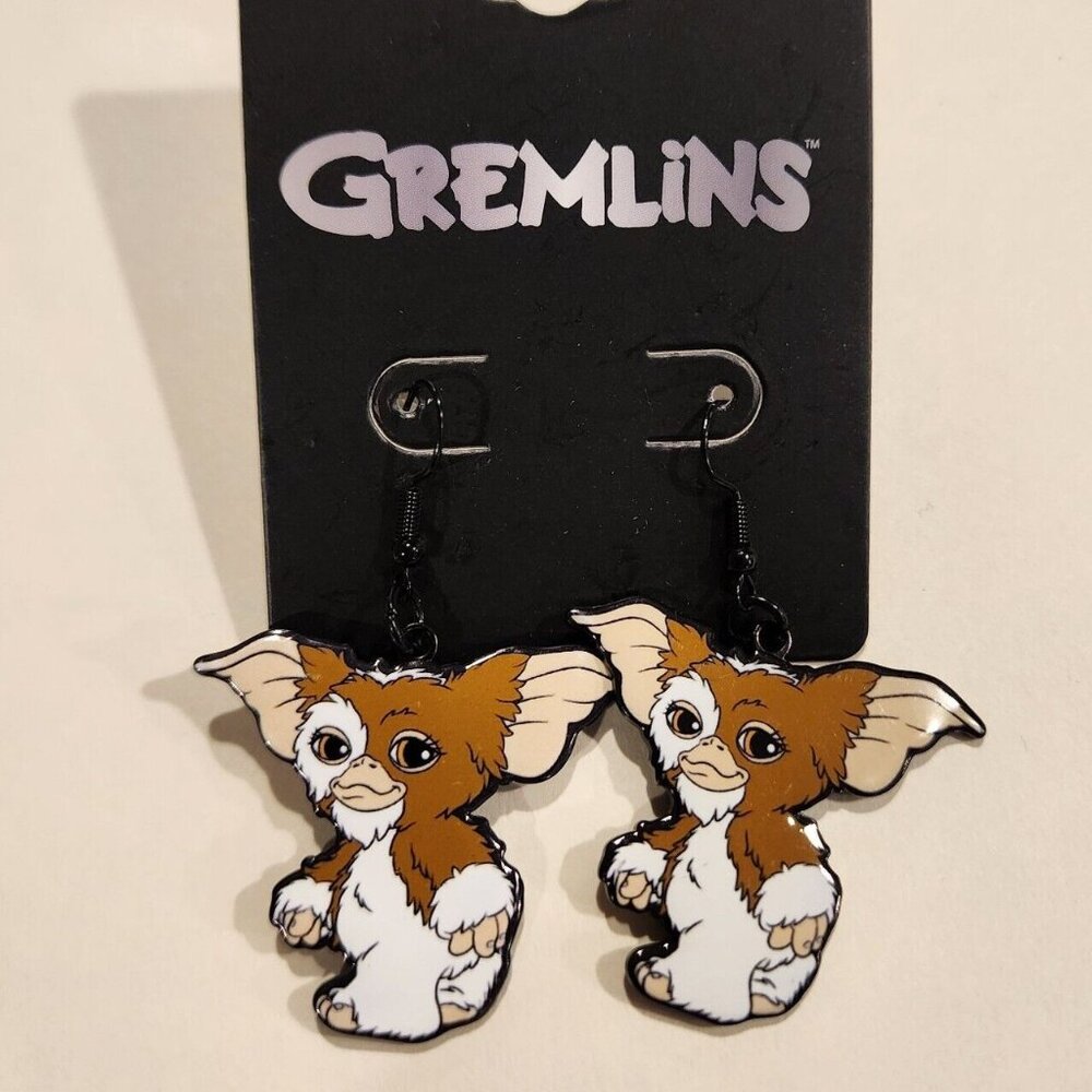 Gremlins Gizmo Drop Earrings 80s Movie Bioworld NEW