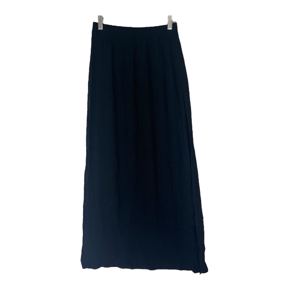 Kona Sol Size Small Maxi Skirt Slit on Both Sides Beach Pool Skirt Black Used