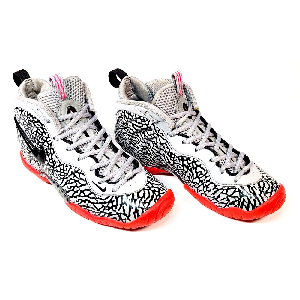 Nike Foamposite Pro GS Size (5Y) Pink Elephant Print Grey Black 644792-002 - Picture 4 of 9