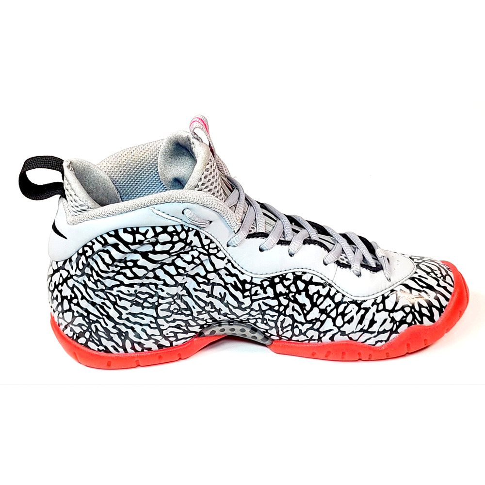 Nike Foamposite Pro GS Size (5Y) Pink Elephant Print Grey Black 644792-002 - Picture 3 of 9