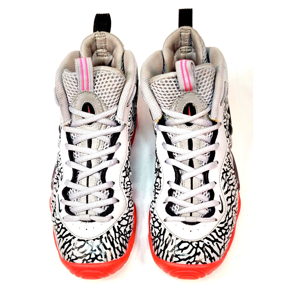 Nike Foamposite Pro GS Size (5Y) Pink Elephant Print Grey Black 644792-002 - Picture 5 of 9