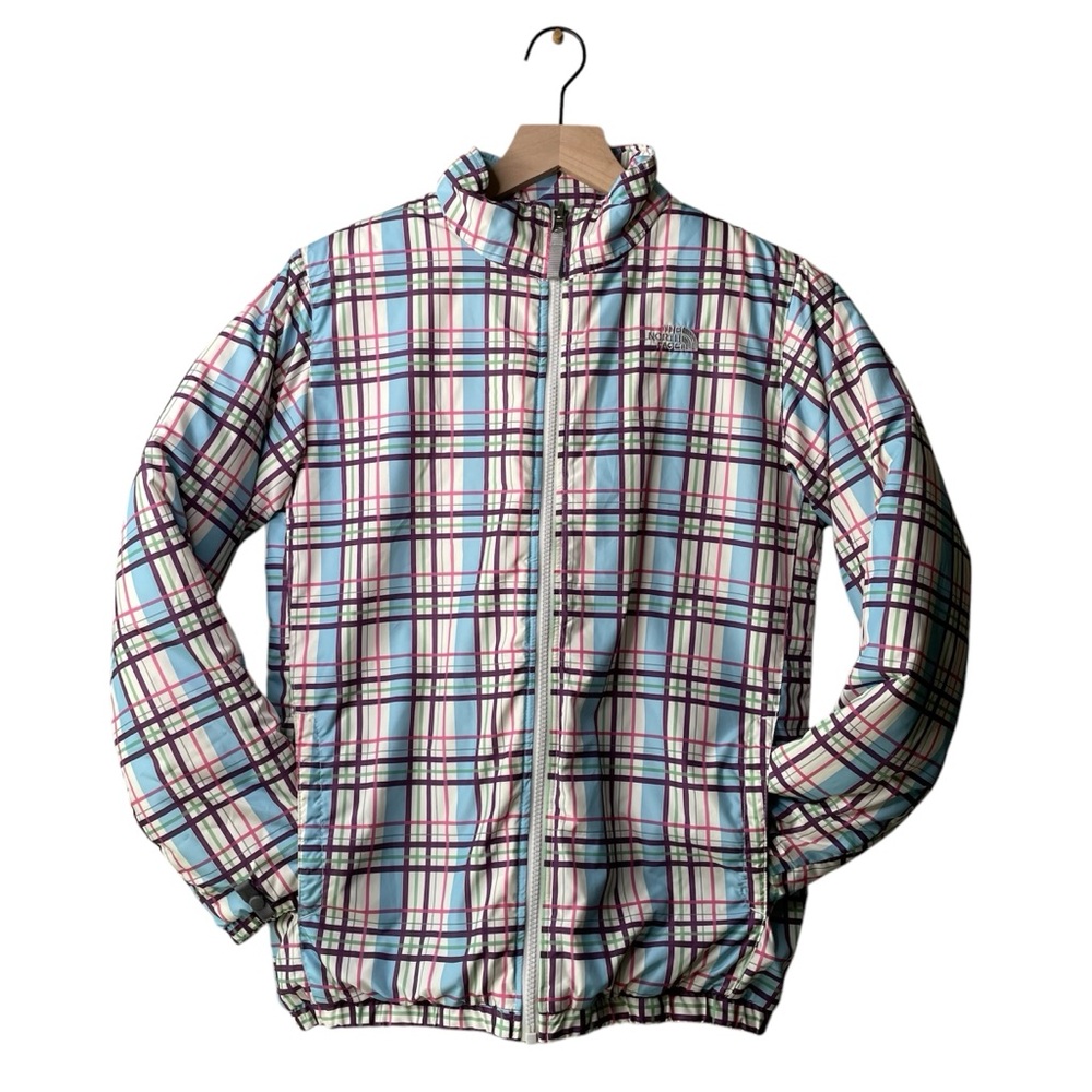 The North Face Girls Plaid Puffer Jacket Size XL