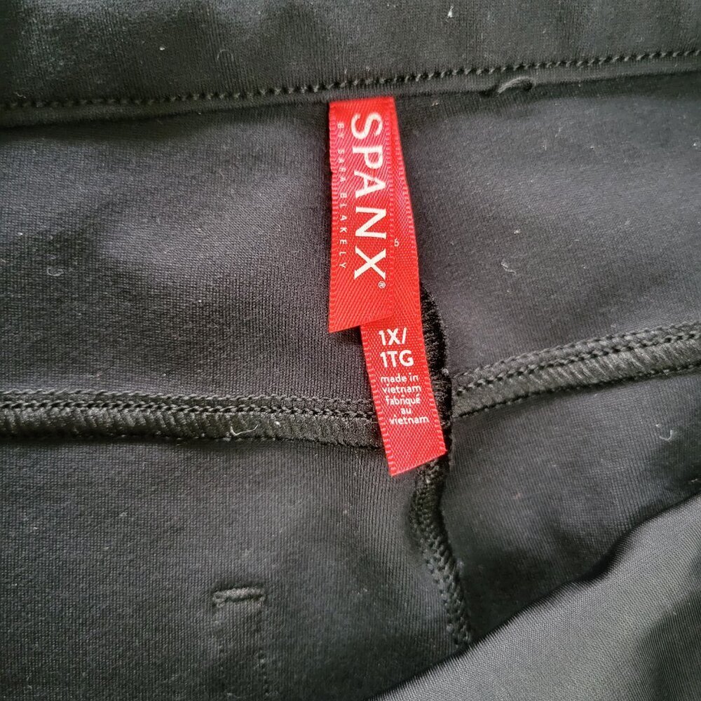 Spanx Black Suede Front Pants - Size 1X - Picture 3 of 15