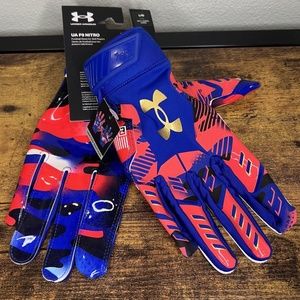 Under Armour UA F9 NITRO Glue Grip LIMITED EDITION Football Gloves Men's Size L