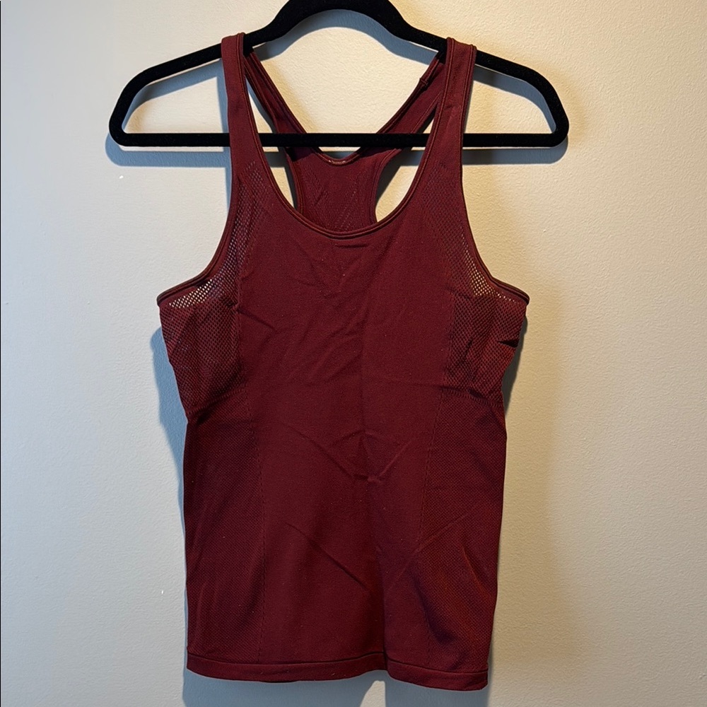 Lululemon Burgundy Racerback Running Tank Top
