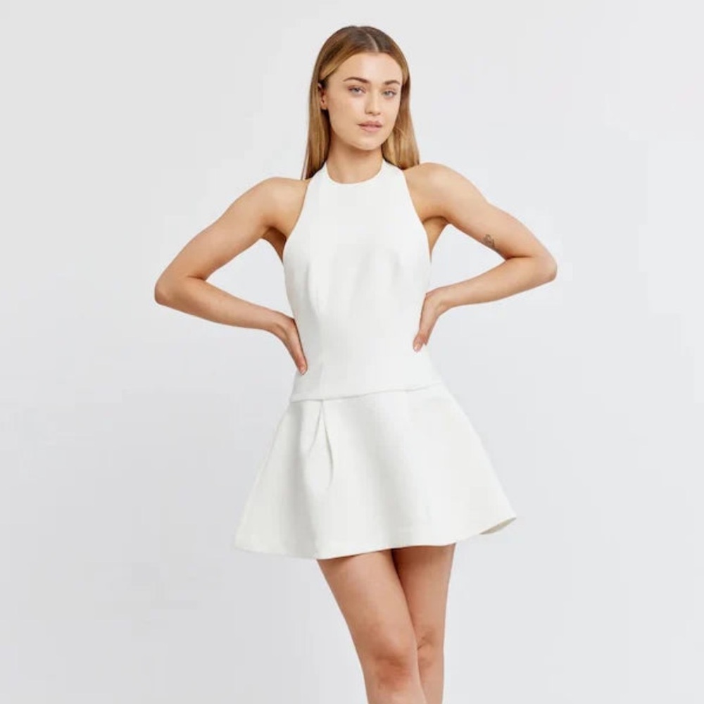 The Ultimate Odd Muse Dropped Hem Mini Dress | White