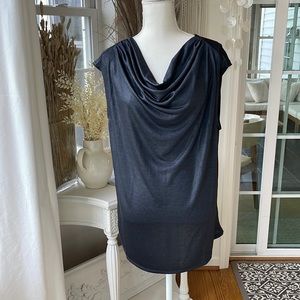 NWT metallic gray Halston tank size large