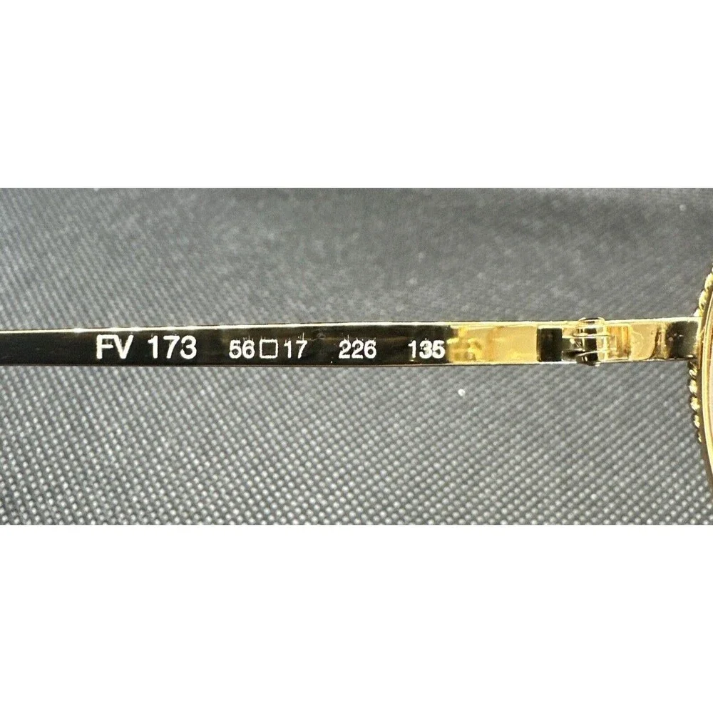 Vintage FENDI 80's Designer Gold Monogram Eyeglass Frame Mod FV 173 DEMO LENSES - Picture 5 of 15