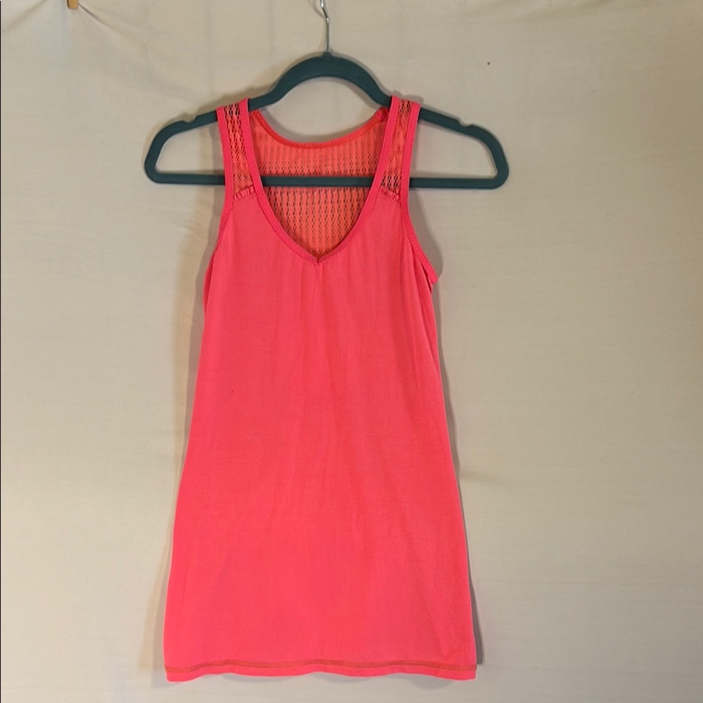Lululemon Run Tie And Fly Mesh Panel Ruched Side Tank Top