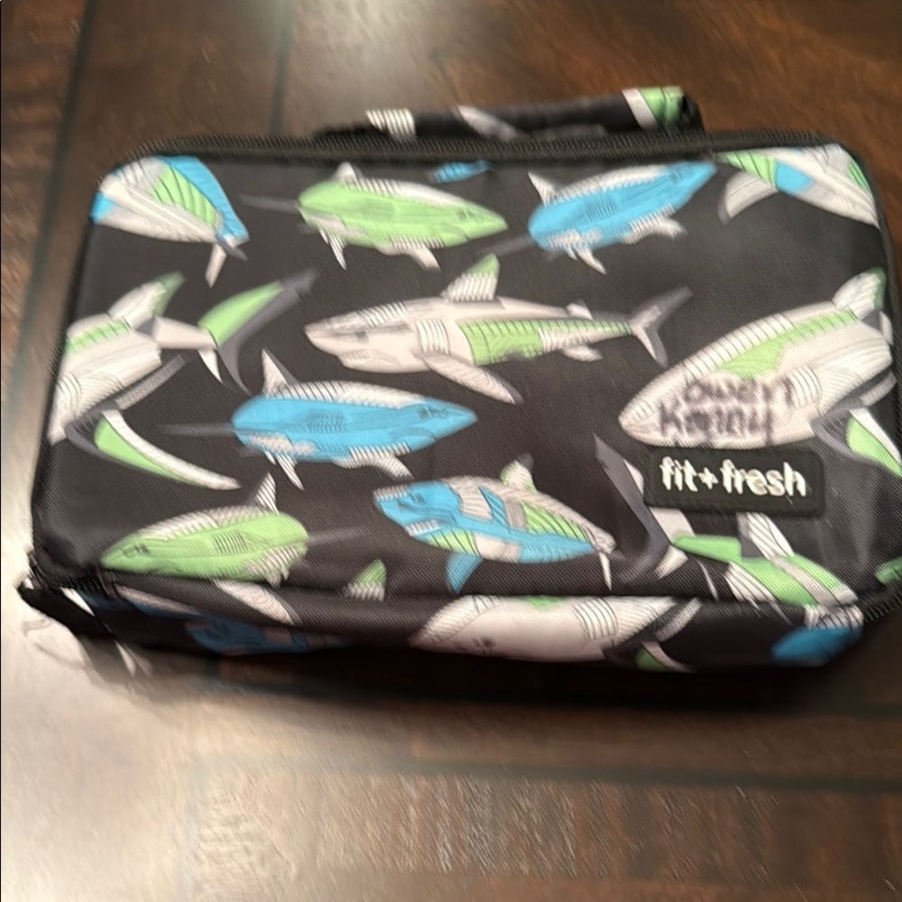 Black and Green Geometric Fish Pattern Bag