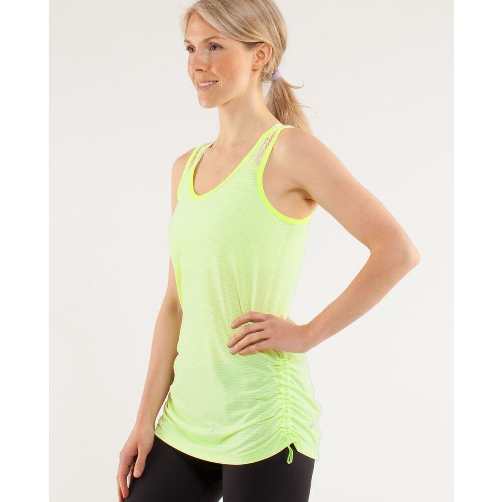 Lululemon Run Tie And Fly Tank Top - Ray Neon Yellow     Size: 4
