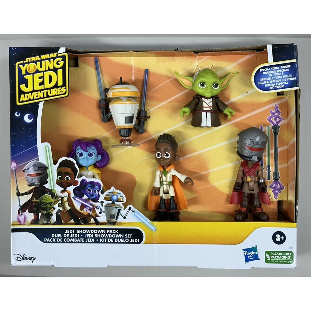 StarWars YOUNG JEDI Hasbro Special YODA Figurine Jedi Showdown Figure 5 Pack NEW