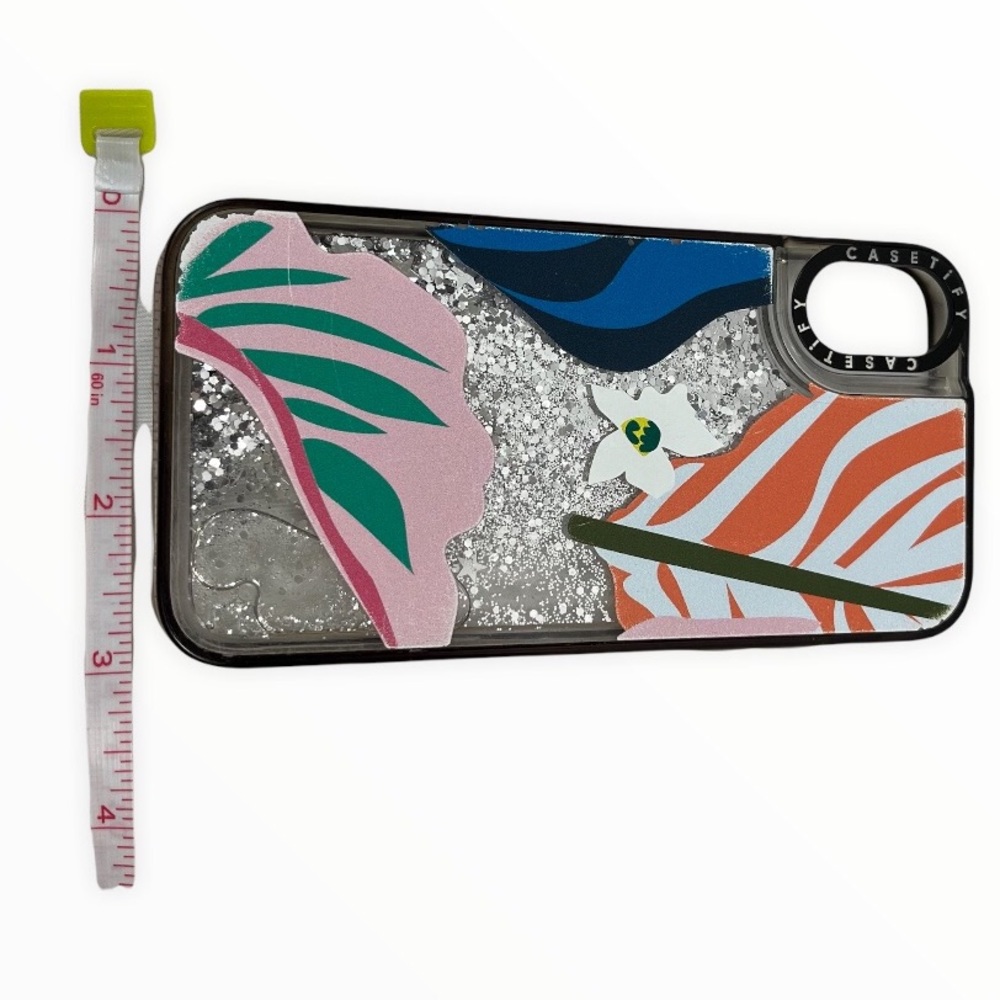 Casetify iPhone XR Mariery Young Liquid Glitter Foliage Mix Bold Color Tropical - Picture 6 of 9