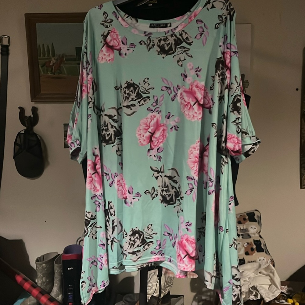Glitzy girl tunic top