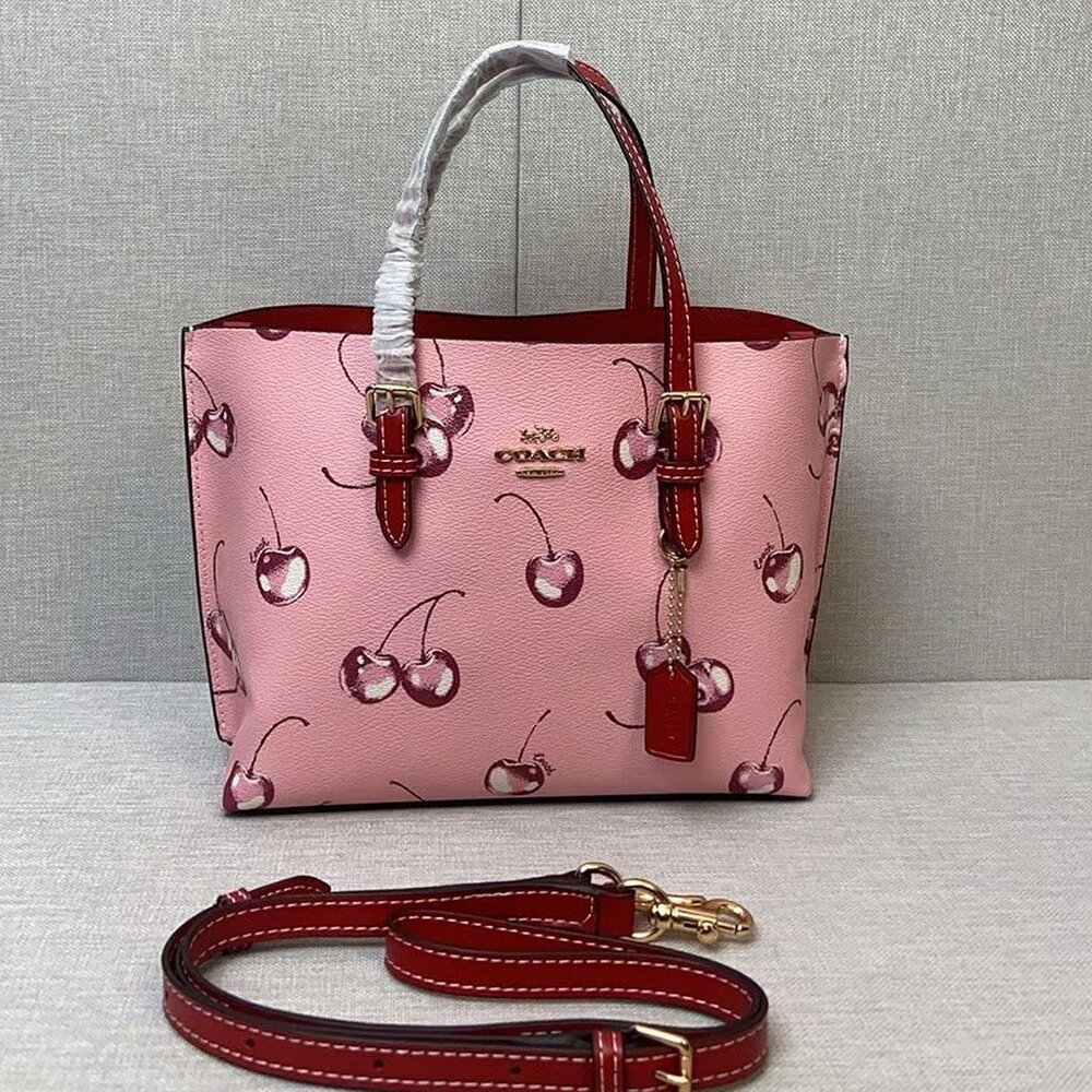 Coach Mollie 25: Cherry Luxury Tote CR293 - Picture 5 of 6