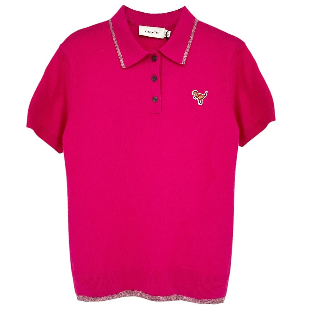 COACH 1941 Rexy Essential Polo Cashmere Sweater L