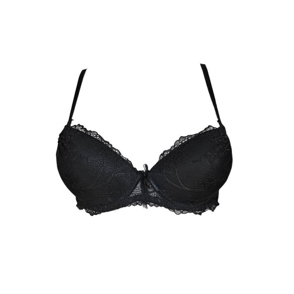 goth lace push-up bra