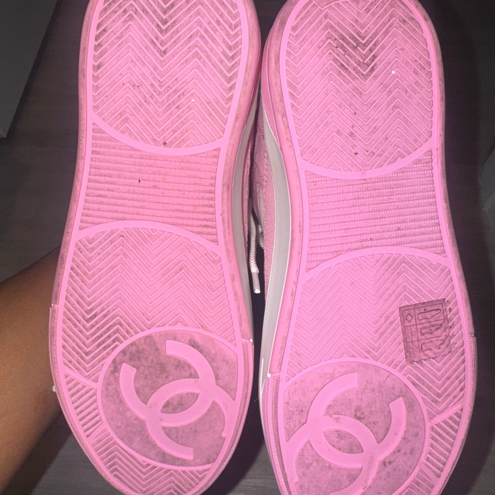 Chanel Pink High-Top Sneakers - Picture 5 of 5