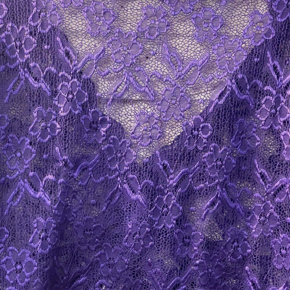 Shein Purple Lace Cropped Lingerie Top Plus Size Curvy 5XL - Picture 6 of 7