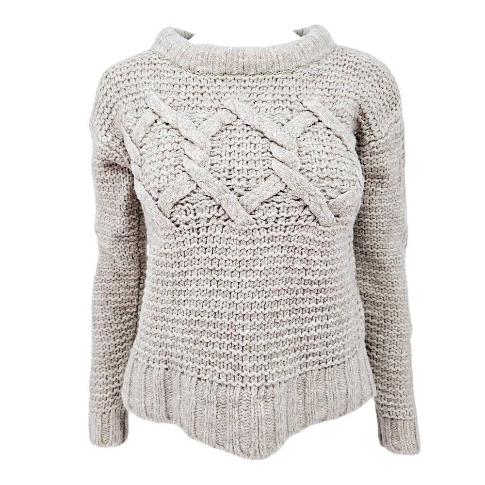 Banana Republic Women’s Wool Blend Crewneck Sweater Gray S